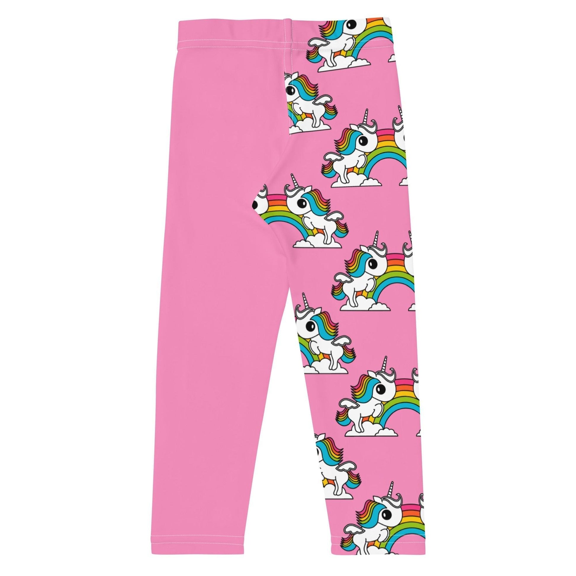 Kids' Leggings - UNIQUE pink - Unicorns and rainbows