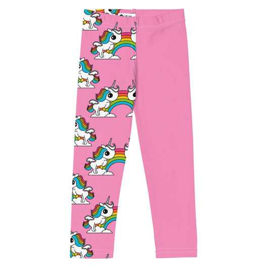 Kids' Leggings - UNIQUE pink - Unicorns and rainbows
