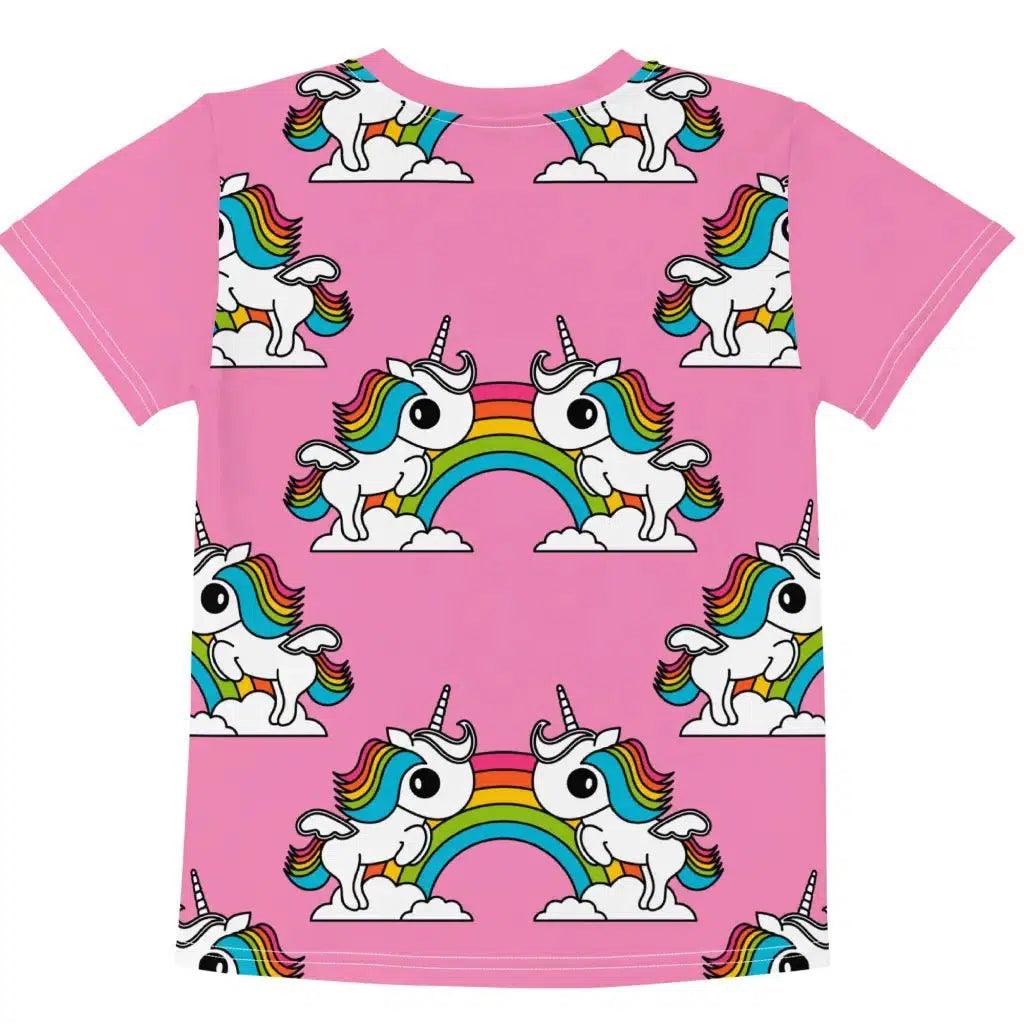 Kids' T-Shirt - UNIQUE pink - Unicorns and rainbows