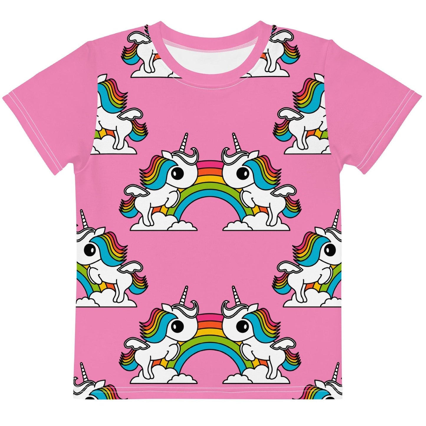 Kids' T-Shirt - UNIQUE pink - Unicorns and rainbows