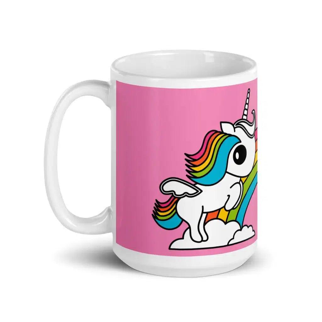 Mug - UNIQUE pink - Unicorns and rainbows