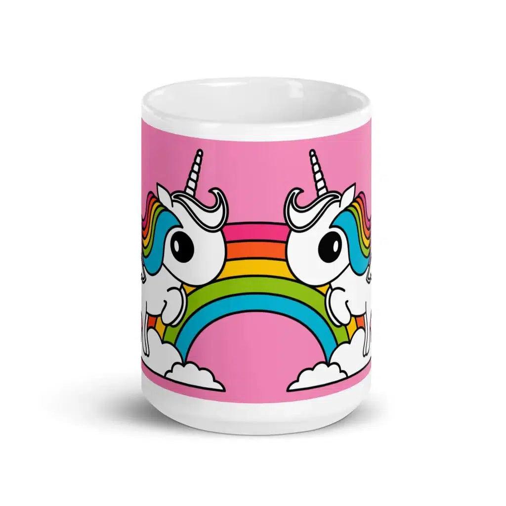 Mug - UNIQUE pink - Unicorns and rainbows