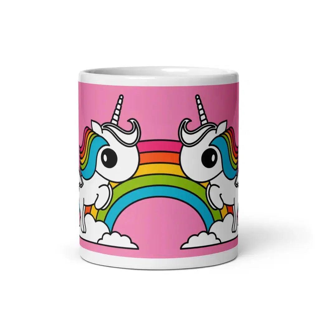 Mug - UNIQUE pink - Unicorns and rainbows