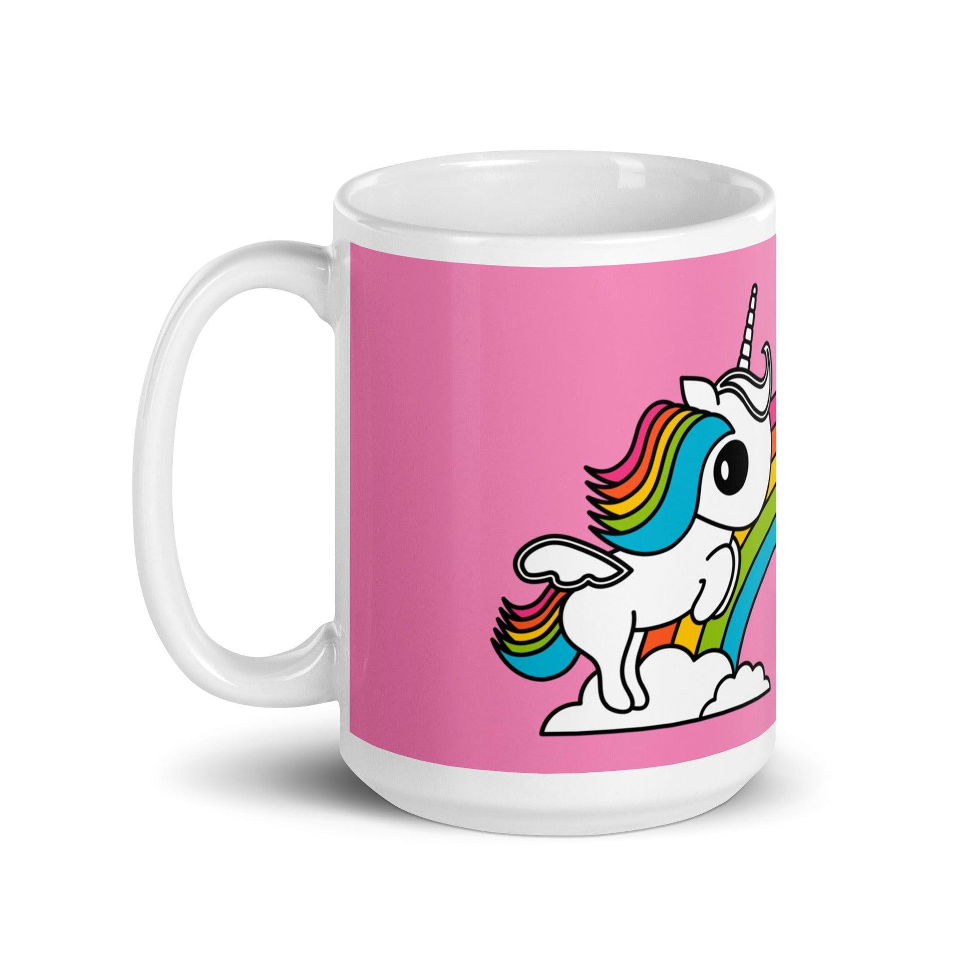 Mug - UNIQUE pink - Unicorns and rainbows