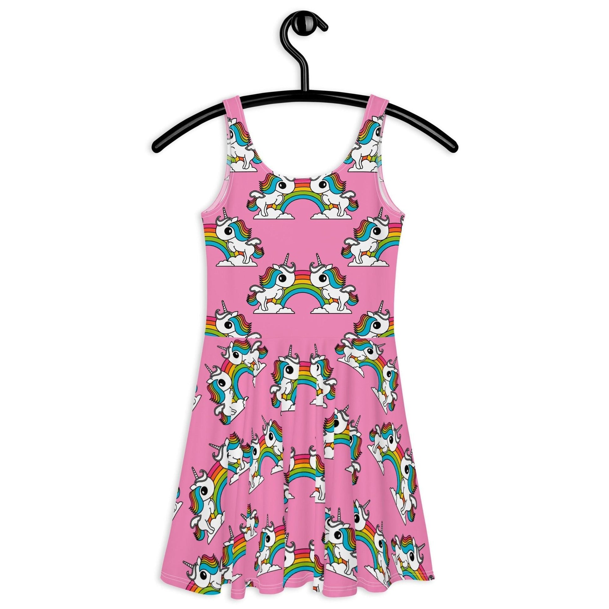 Skater Dress - UNIQUE pink - Unicorns and rainbows