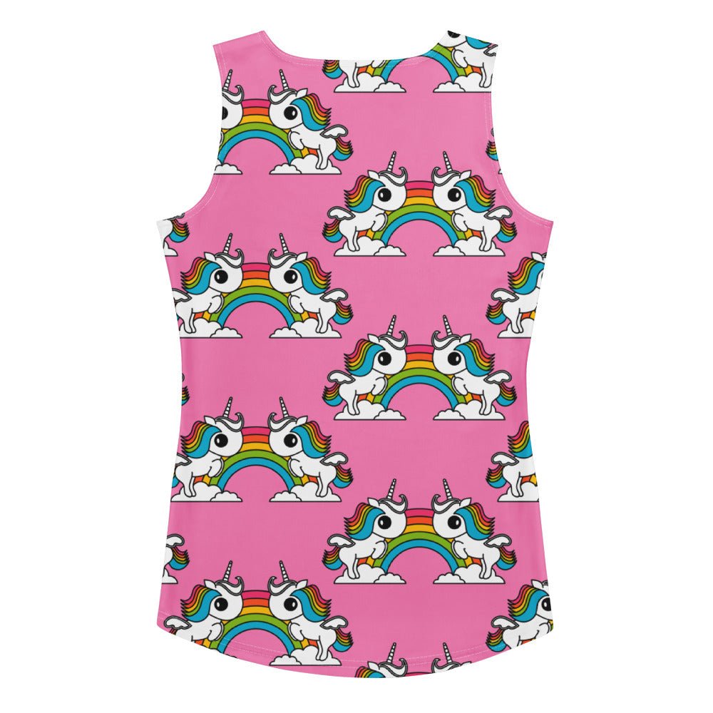 Tank Top - UNIQUE pink - Unicorns and rainbows