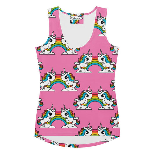 Tank Top - UNIQUE pink - Unicorns and rainbows