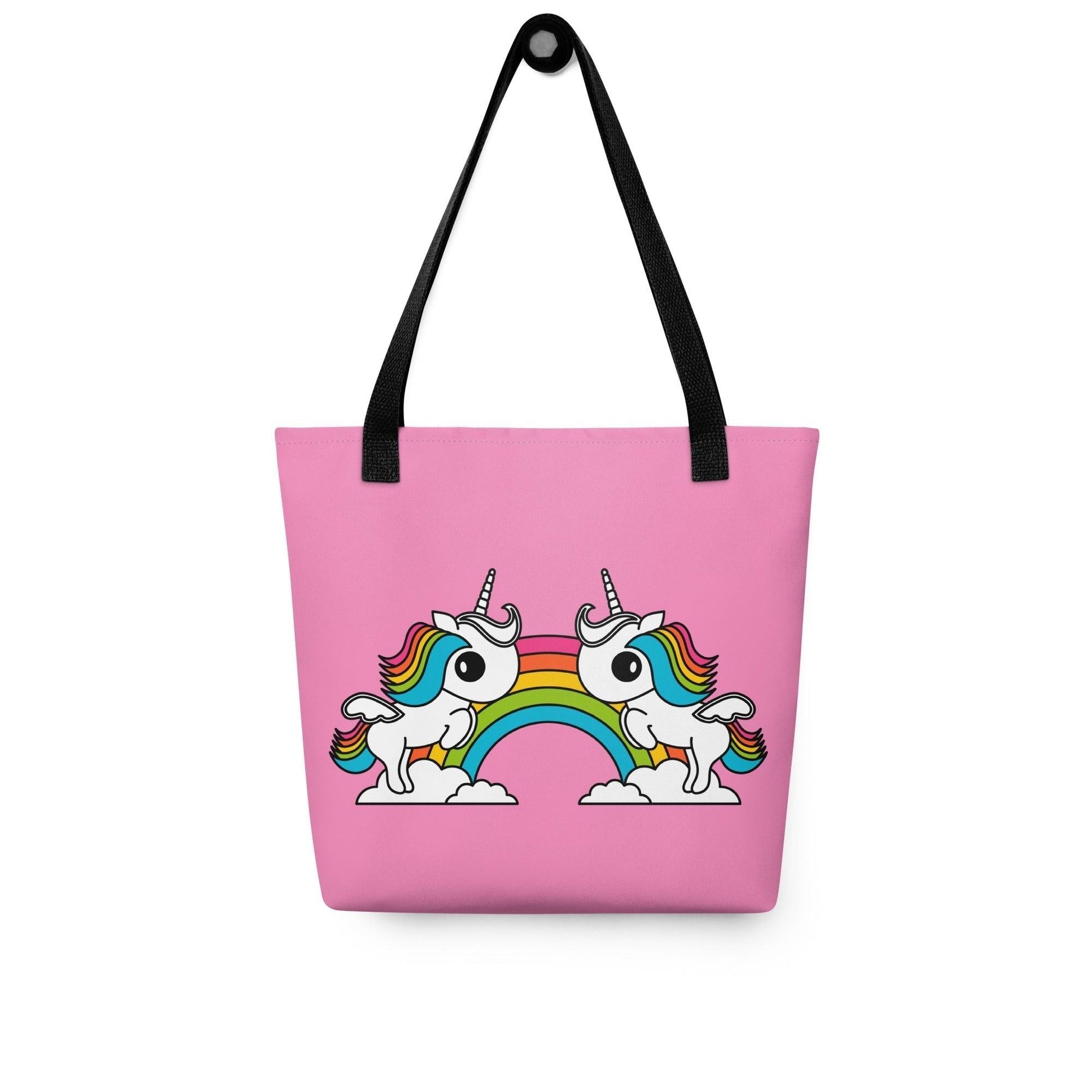 Tote Bag - UNIQUE pink - Unicorns and rainbows