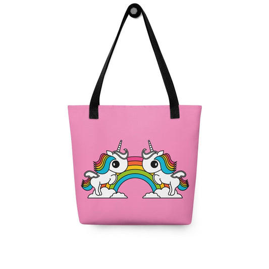Tote Bag - UNIQUE pink - Unicorns and rainbows