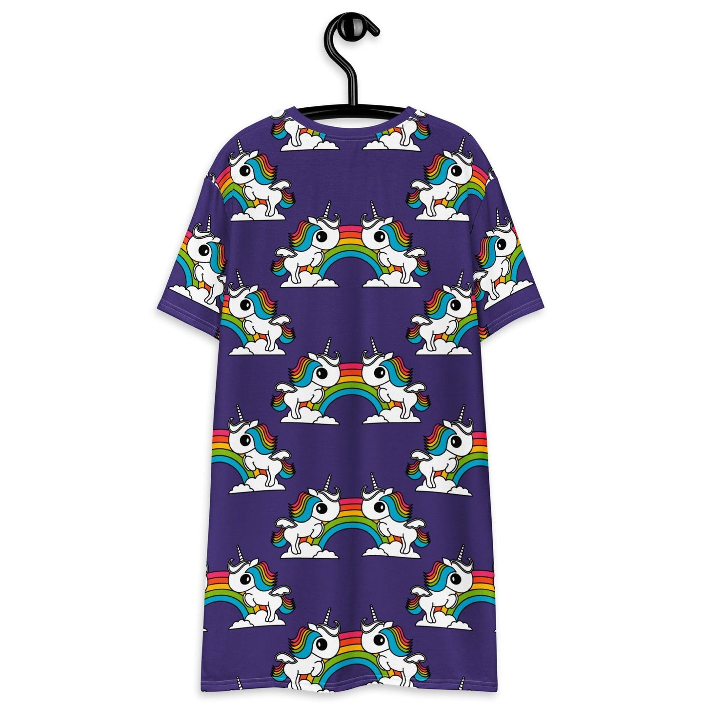 T-Shirt Dress - UNIQUE purple - Unicorns and rainbows
