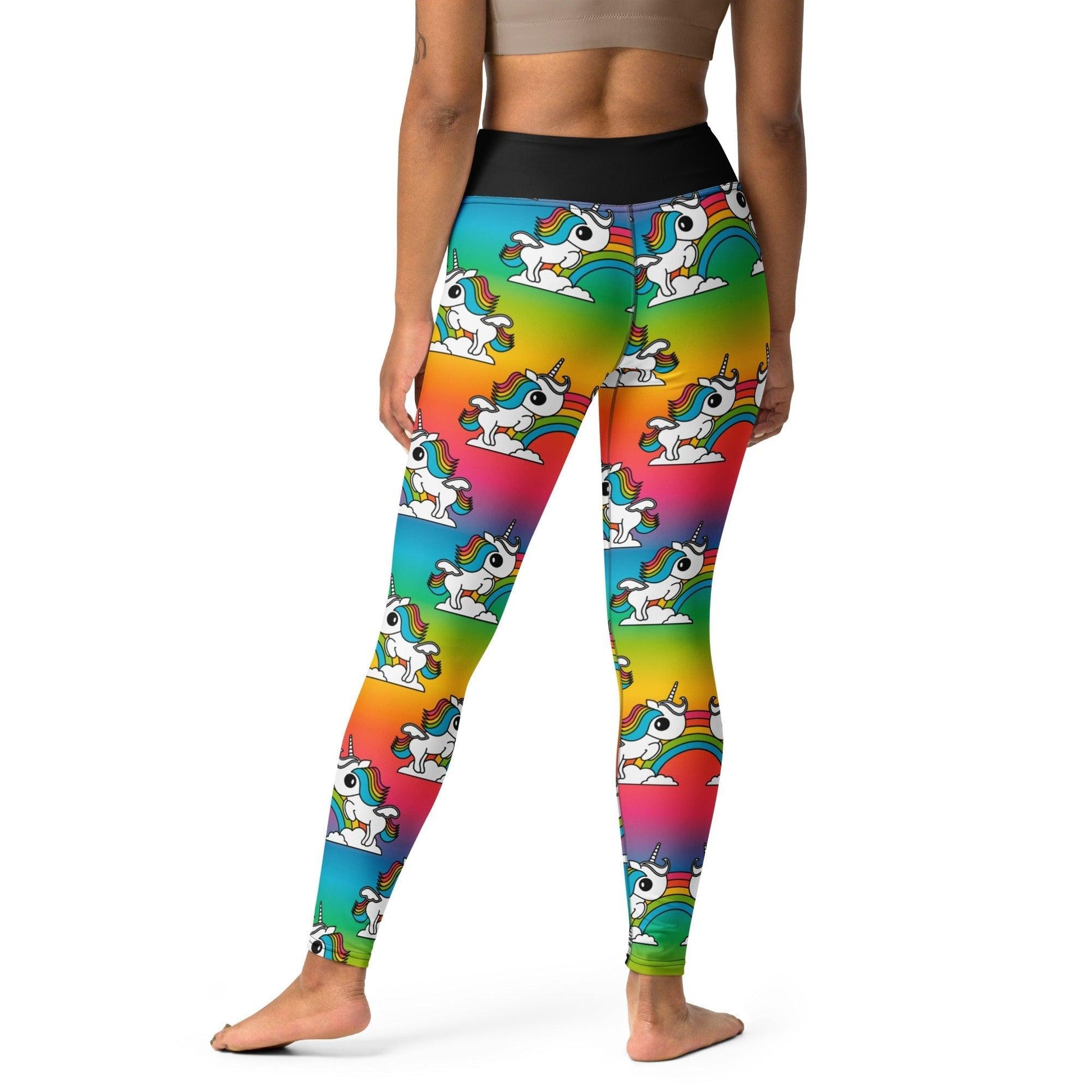 Yoga Leggings -2- UNIQUE rainbow - Unicorns and rainbows