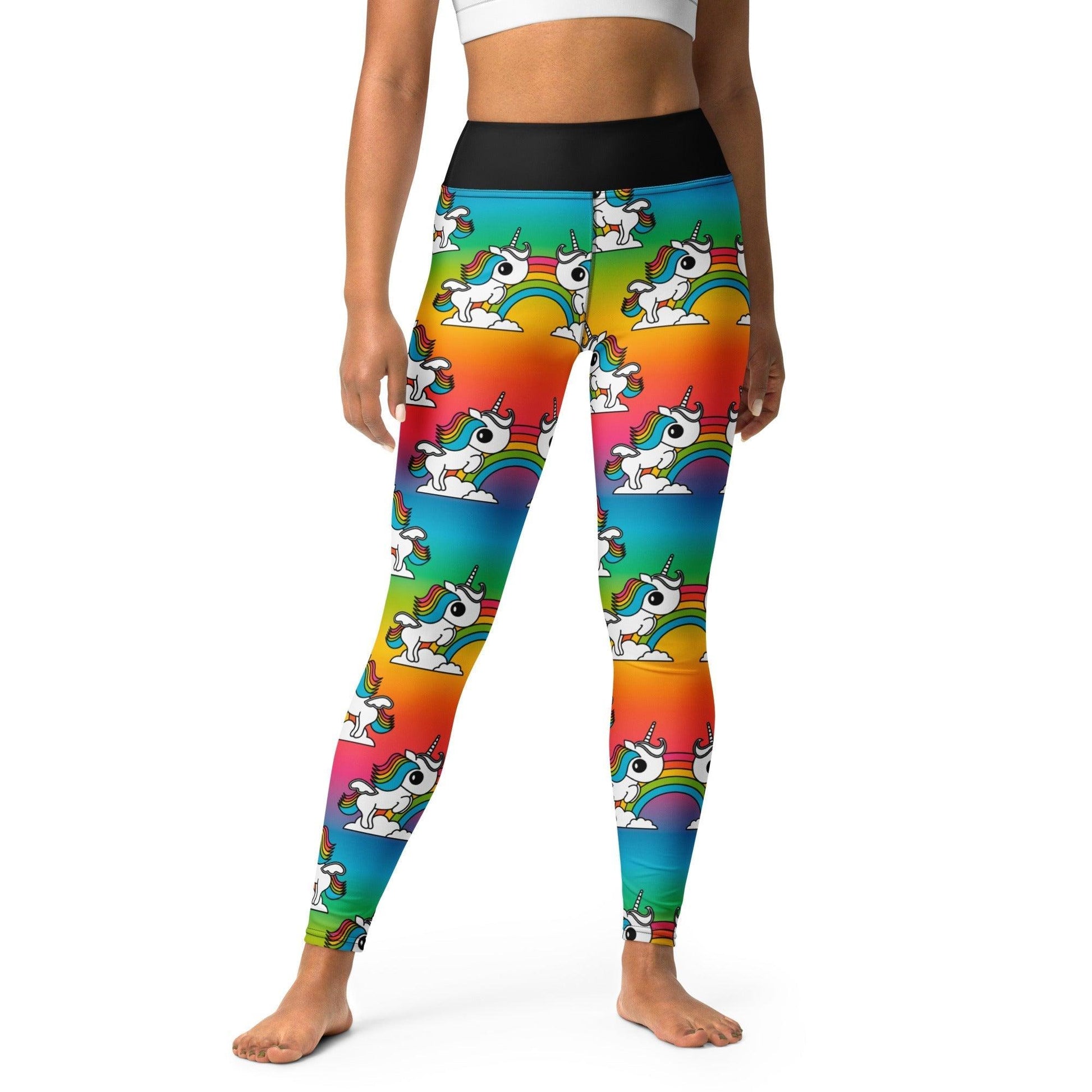 Yoga Leggings -2- UNIQUE rainbow - Unicorns and rainbows