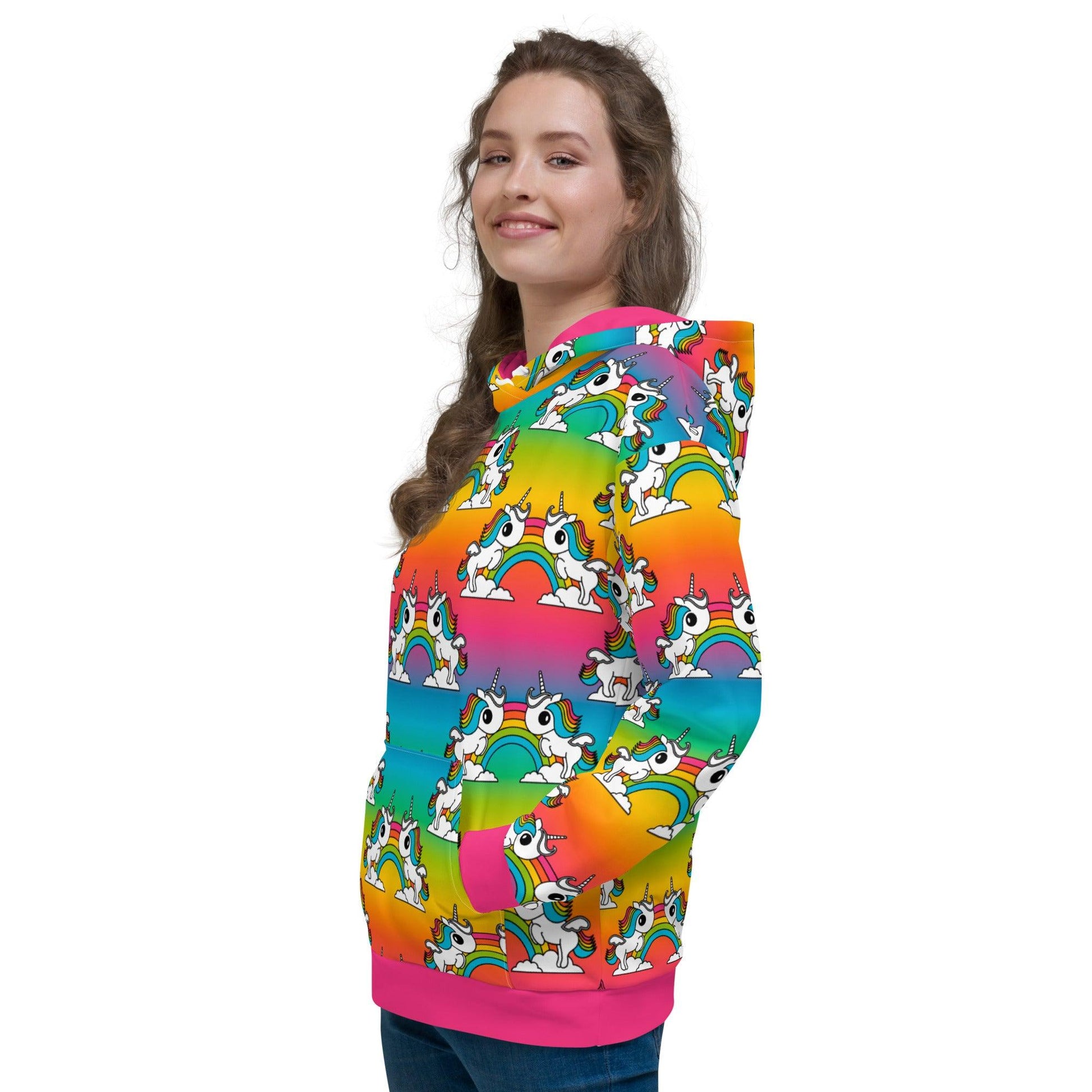 Hoodie - UNIQUE rainbow - Unicorns and rainbows
