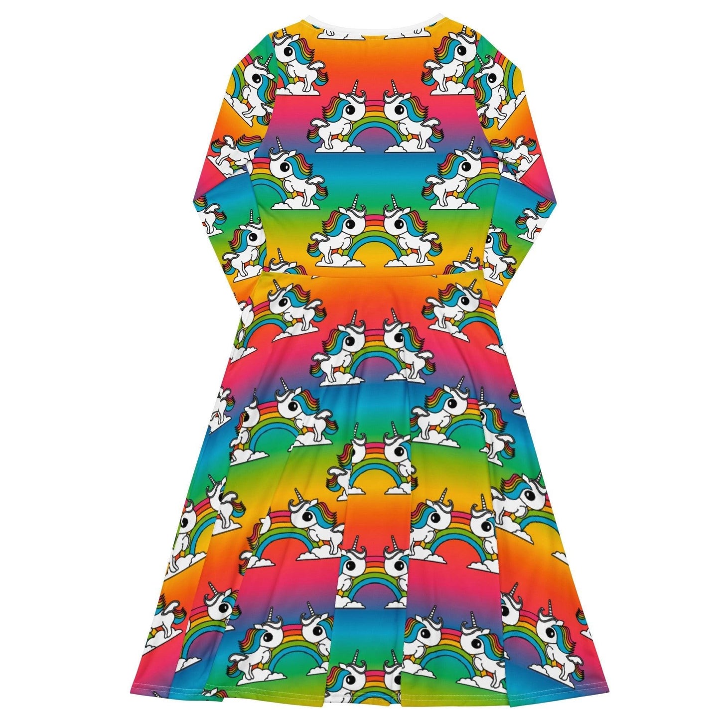 Midi Dress - UNIQUE rainbow - Unicorns and rainbows