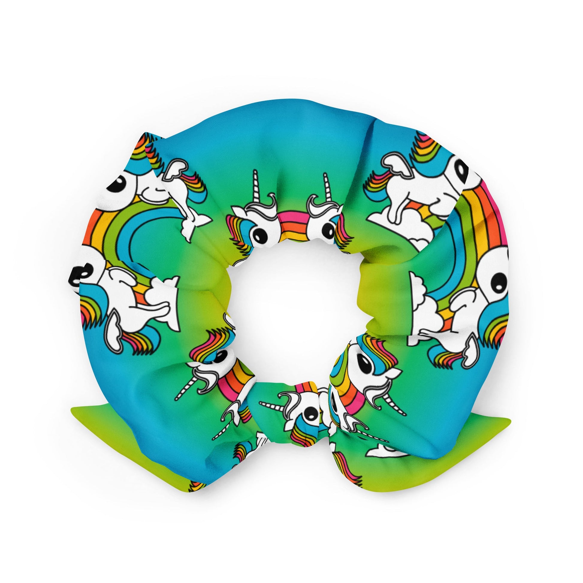 Scrunchie - UNIQUE rainbow - Unicorns and rainbows