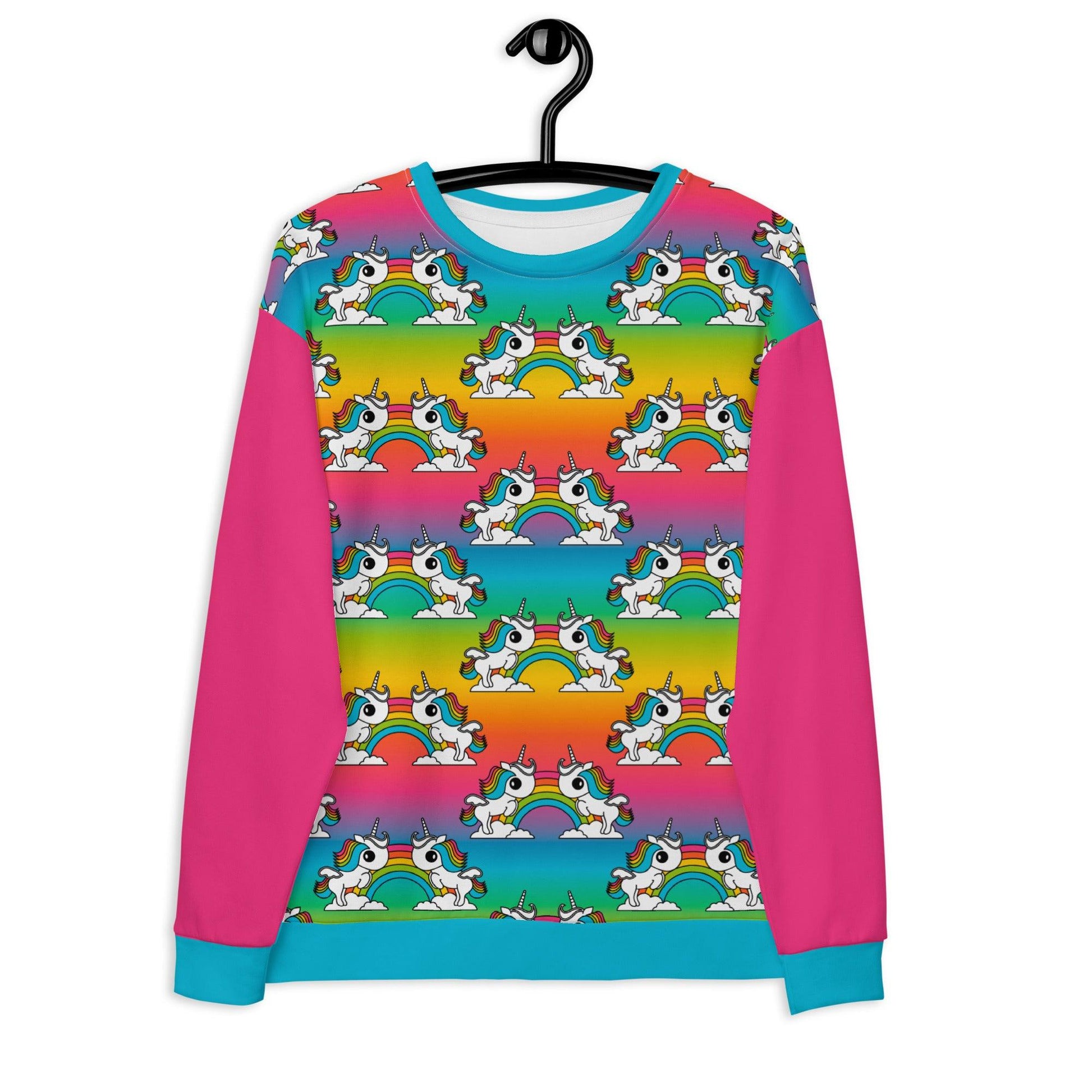 Sweatshirt - UNIQUE rainbow - Unicorns and rainbows