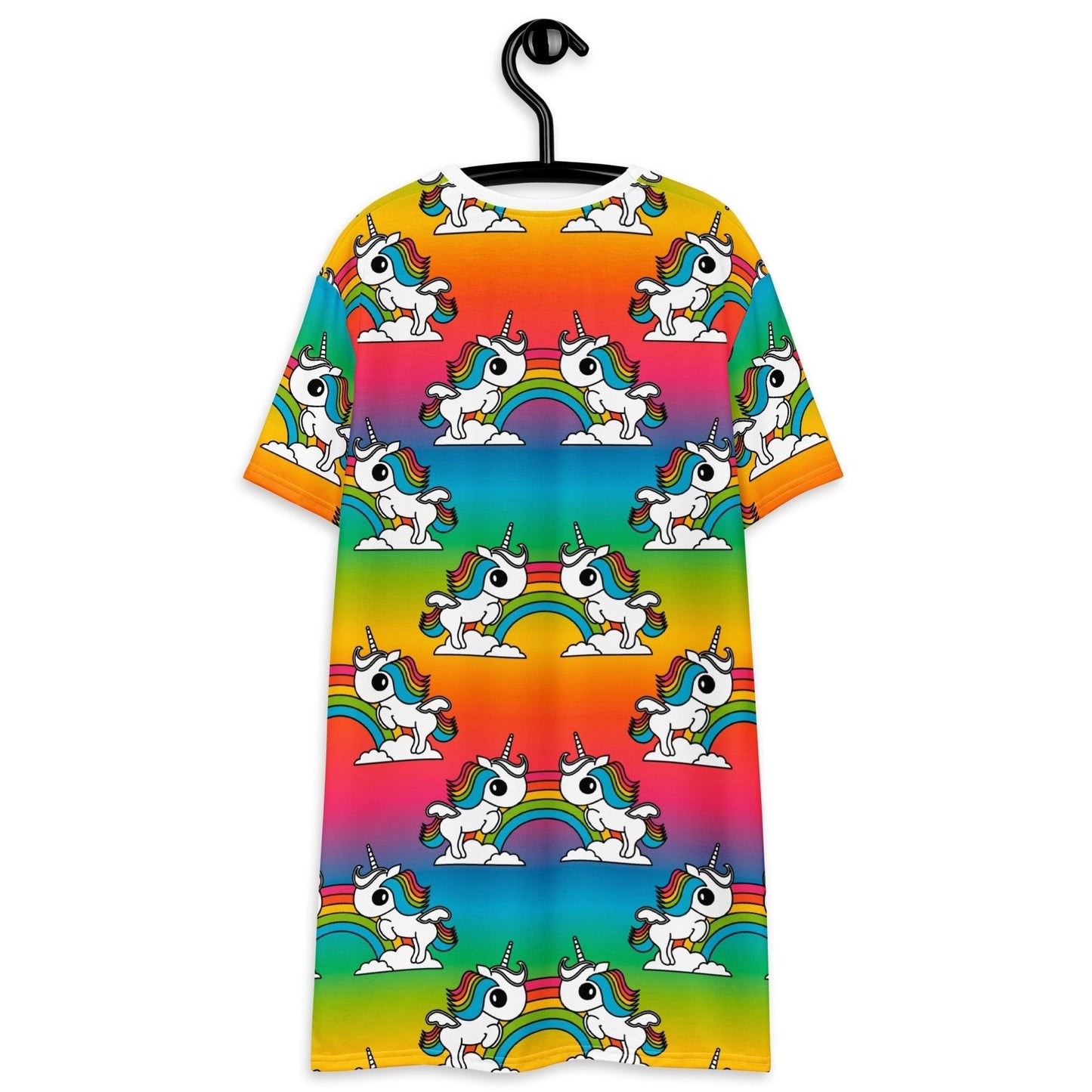 T-Shirt Dress - UNIQUE rainbow - Unicorns and rainbows