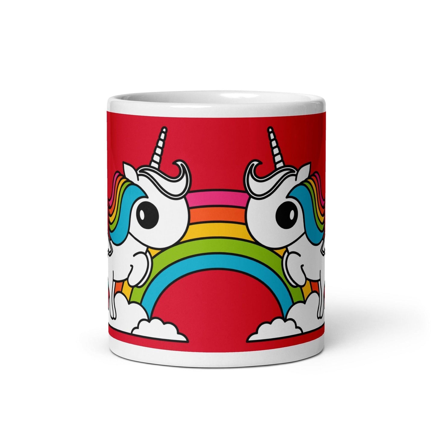 Mug - UNIQUE red - Unicorns and rainbows
