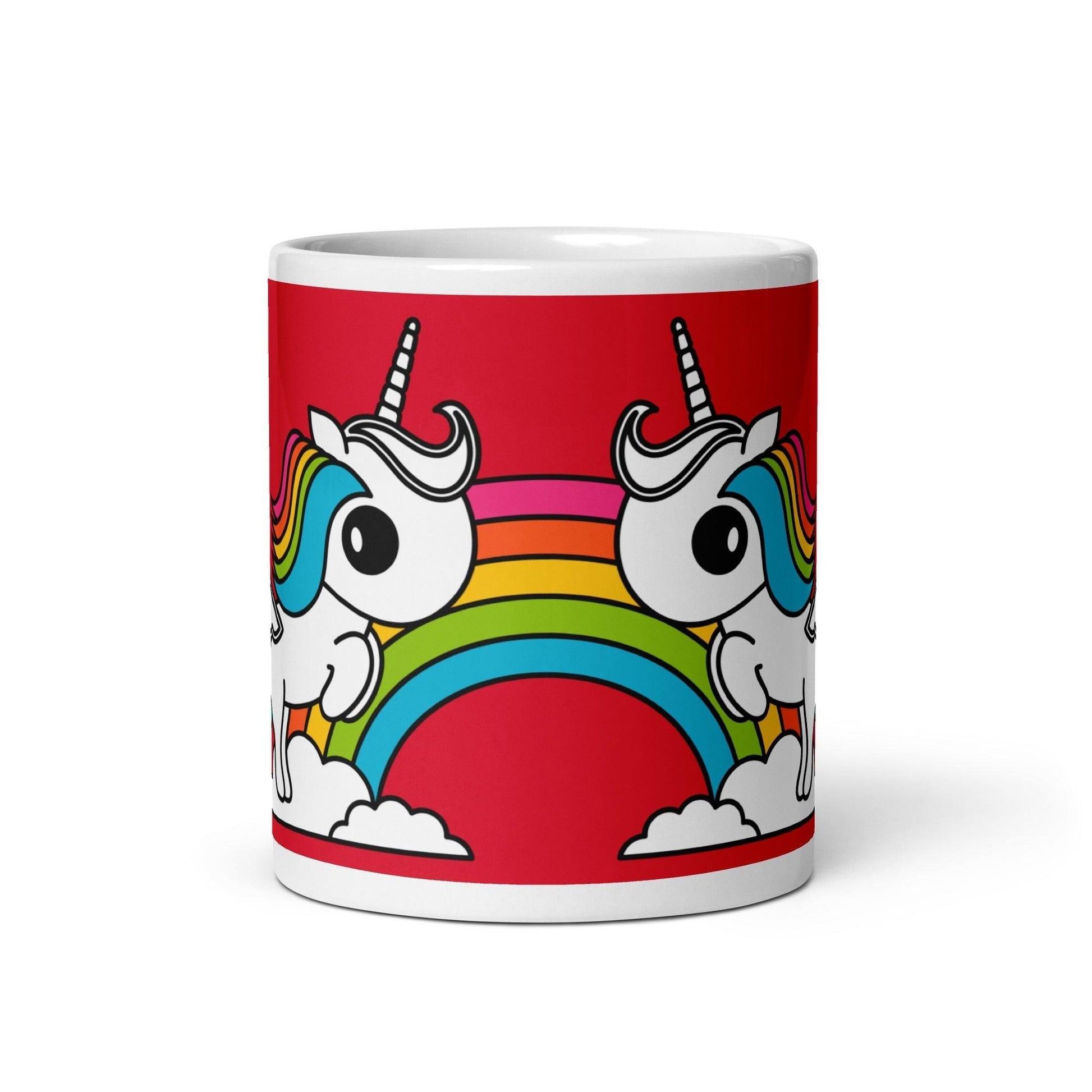 Mug - UNIQUE red - Unicorns and rainbows