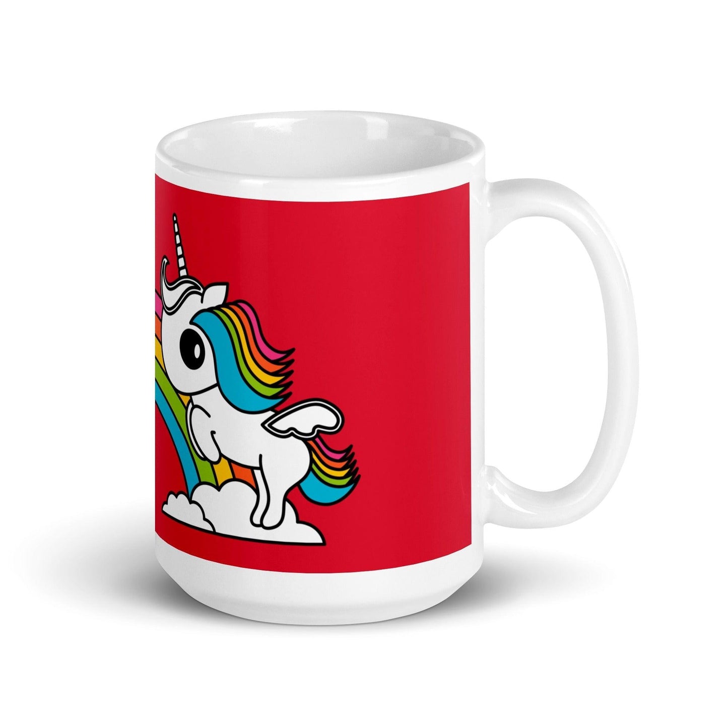 Mug - UNIQUE red - Unicorns and rainbows