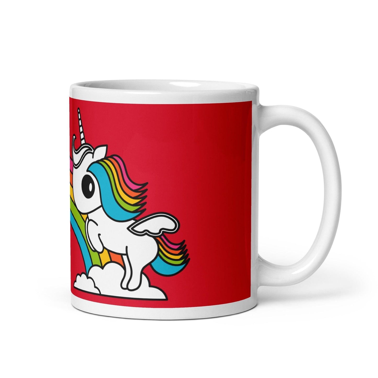 Mug - UNIQUE red - Unicorns and rainbows