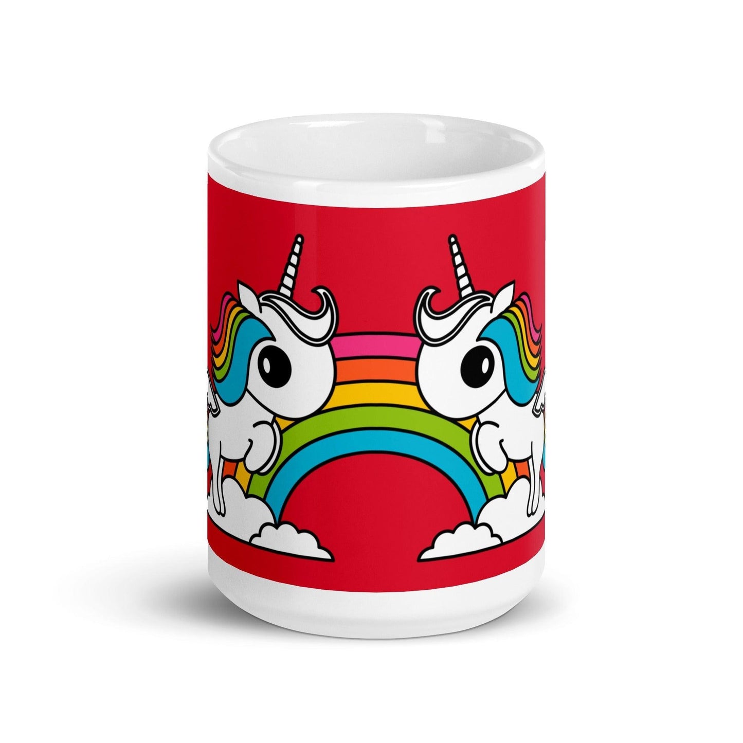 Mug - UNIQUE red - Unicorns and rainbows