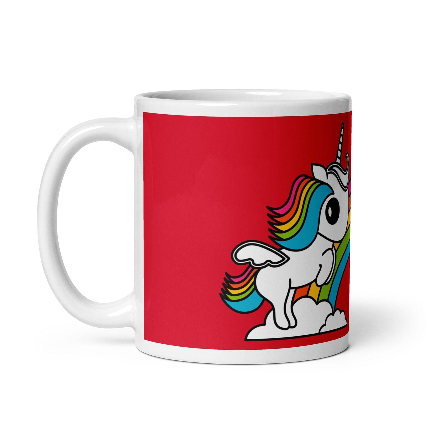 Mug - UNIQUE red - Unicorns and rainbows