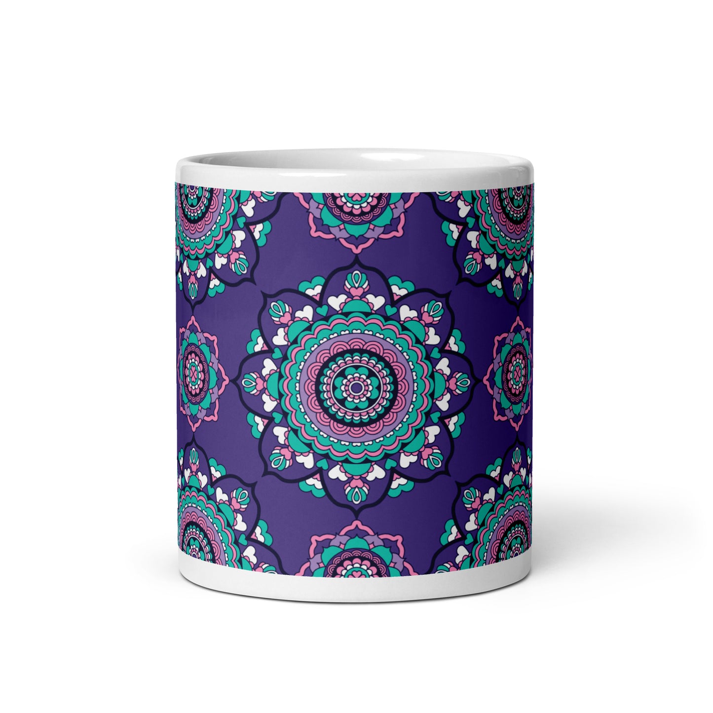 Mug - FOREVERMORE summer violet - Romantic flower and heart print