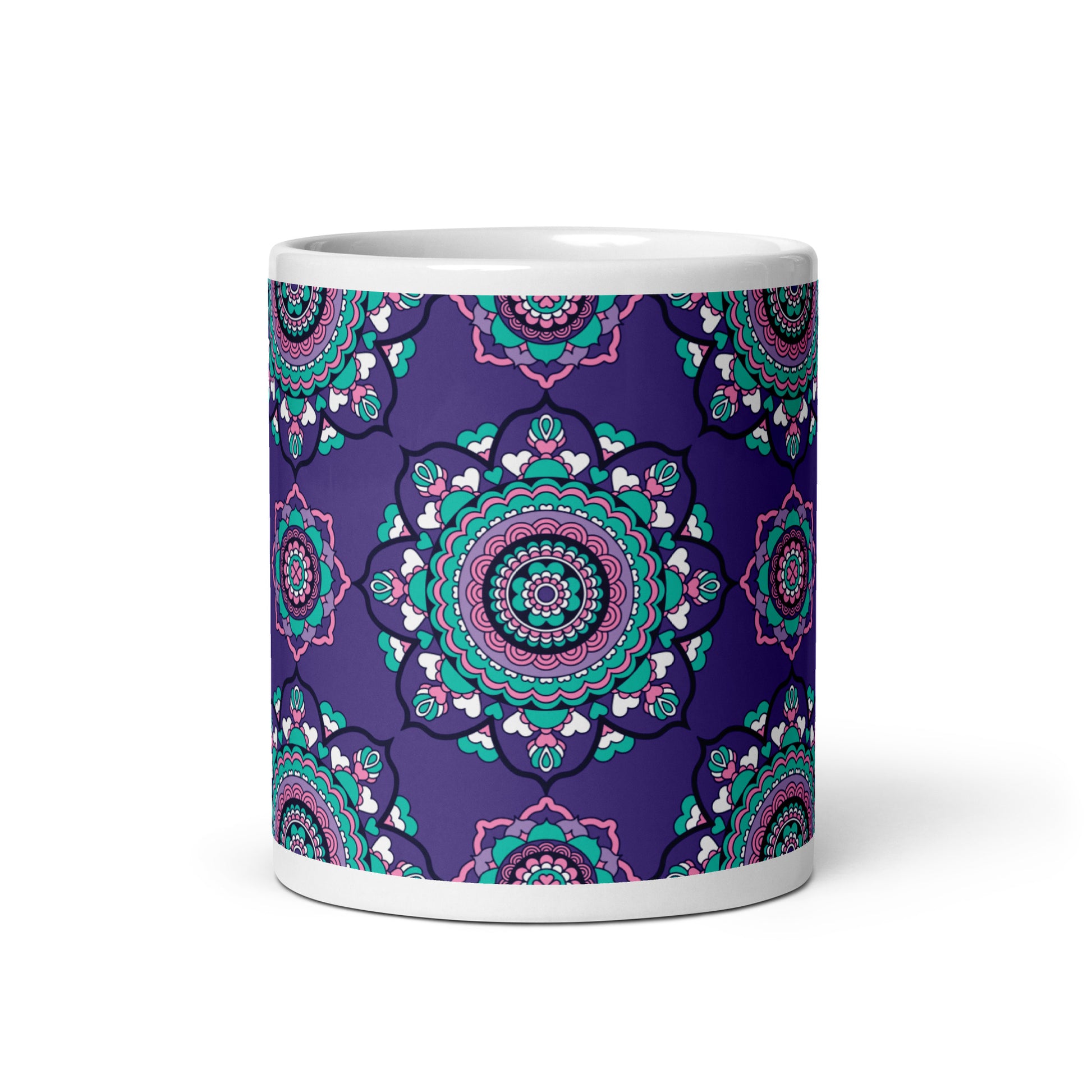 Mug - FOREVERMORE summer violet - Romantic flower and heart print