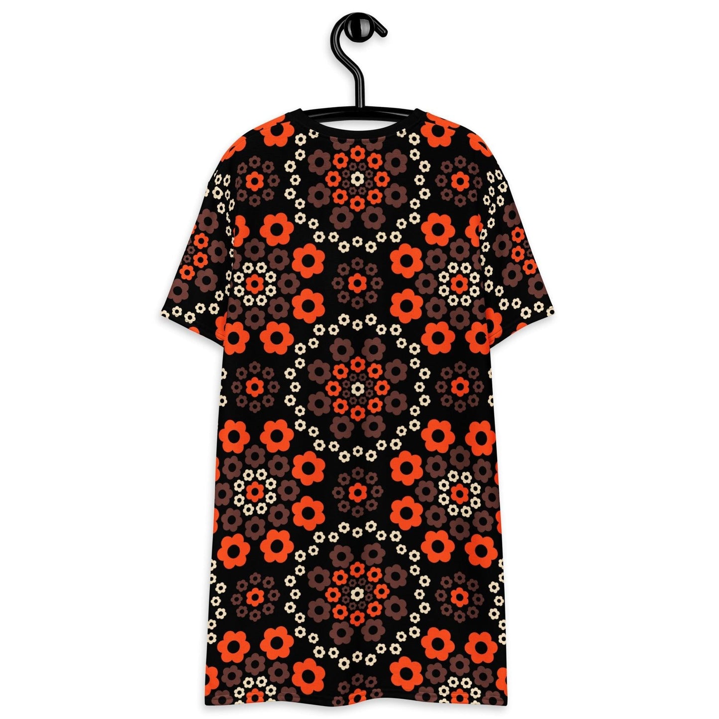 T-Shirt Dress - YESTERDAY brown orange