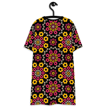 T-Shirt Dress - YESTERDAY pink yellow