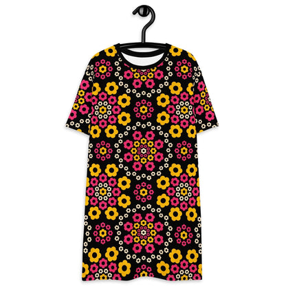 T-Shirt Dress - YESTERDAY pink yellow