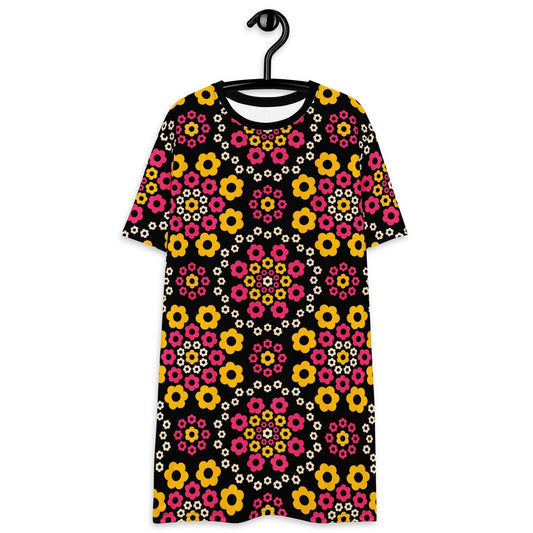 T-Shirt Dress - YESTERDAY pink yellow