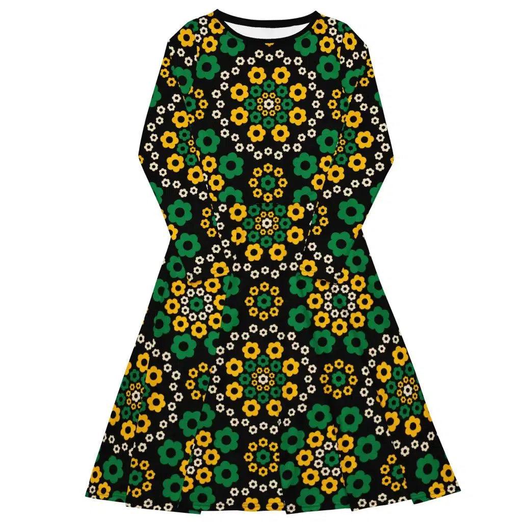 Midi Dress - YESTERDAY yellow green