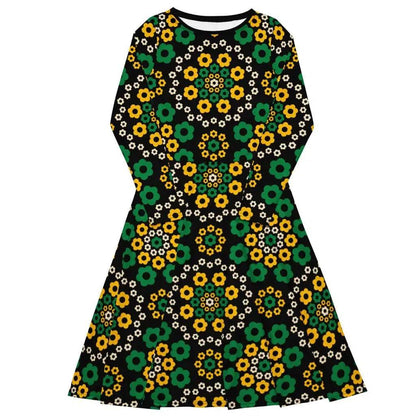 Midi Dress - YESTERDAY yellow green