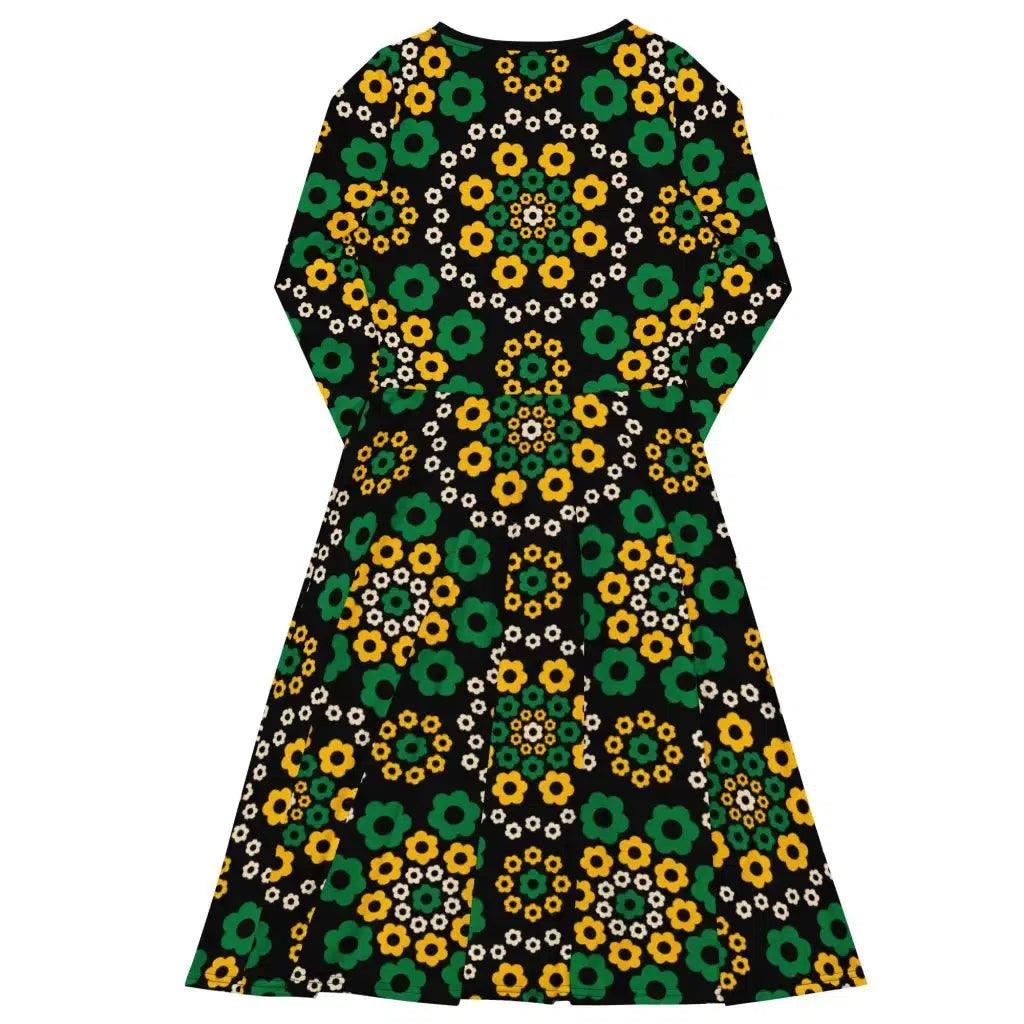 Midi Dress - YESTERDAY yellow green