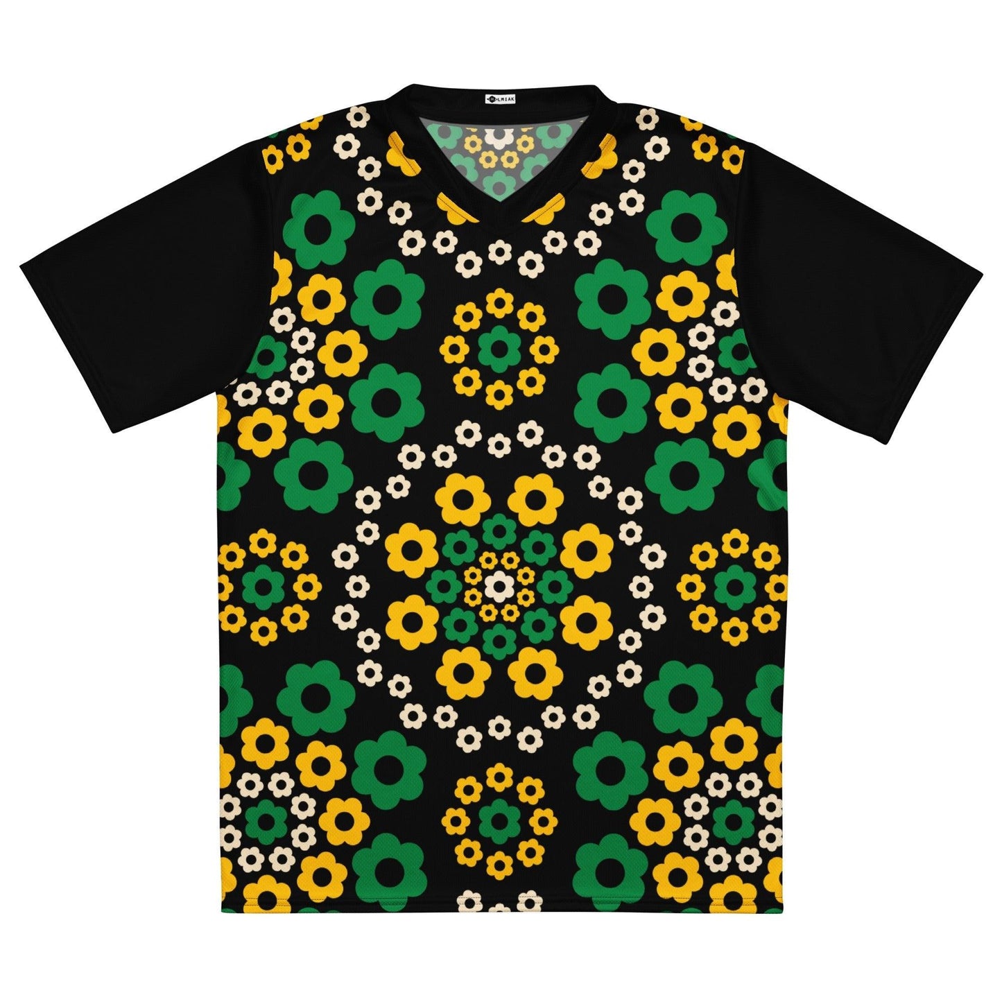 Sports Jersey - YESTERDAY yellow green - Graphic retro floral print 6XL